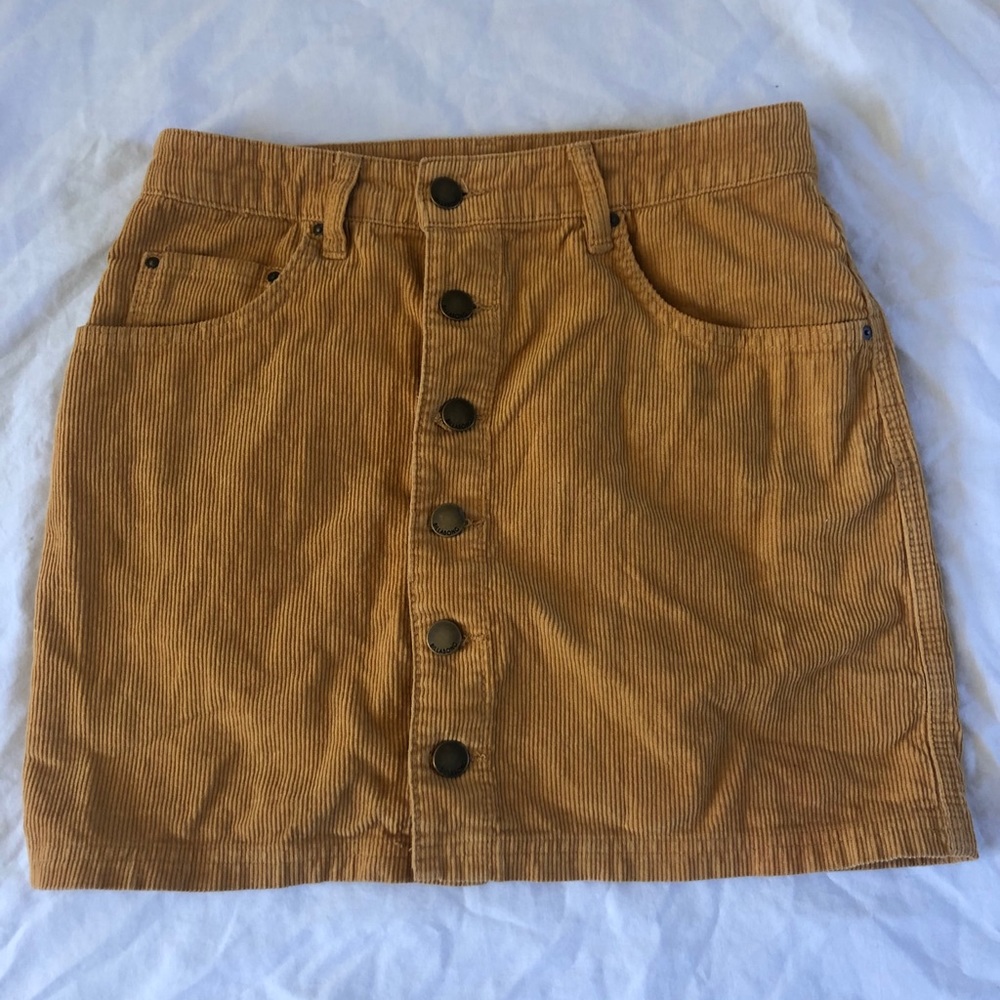 Corduroy Billabong Button Skirt